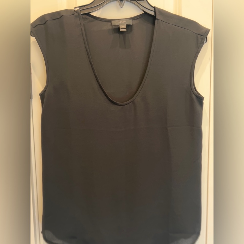 Women’s JCrew black silky top